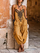 Florentia - Leichter Leinen-Jumpsuit – Gelb