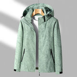 Outdoor Jacke Damen Bedruckt – Salbeigrün