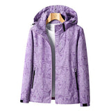 Outdoor Jacke Damen Bedruckt – Lila