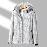 Outdoor Jacke Damen Bedruckt – Weiß