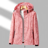 Outdoor Jacke Damen Bedruckt – Rosa
