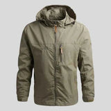 Outdoorjacke Herren Modern – olivbraun