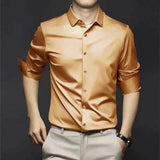 Florian | Herren Frühlings Slim Fit Hemd – Orange