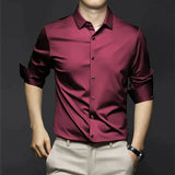 Florian | Herren Frühlings Slim Fit Hemd – Rot