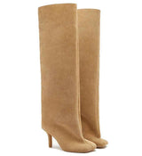 Overknees Damen – Beige