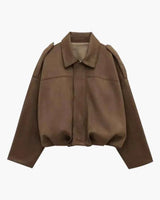 Oversize Jacke Damen – Braun