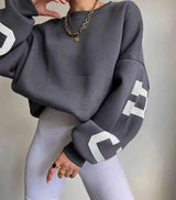 Oversize Pullover – Dunkelgrau
