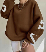 Oversize Pullover – Braun
