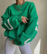 Oversize Pullover – Grün