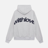 Emilia | Oversized Hoodie With Love Unisex Kapuzenpullover – Grau