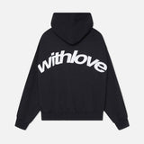 Emilia | Oversized Hoodie With Love Unisex Kapuzenpullover – Schwarz