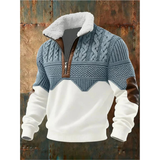 Paul | Herren Pullover mit Reißverschluss für Draußen – Graublau