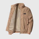 Tobias | Komfortable Sherpa Cordjacke für Männer – Beige