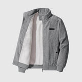 Tobias | Komfortable Sherpa Cordjacke für Männer – Grau