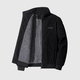 Tobias | Komfortable Sherpa Cordjacke für Männer – Schwarz
