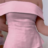 Damen-Zweiteiler: Oberteil und Hose aus Baumwollmischung – Rosa