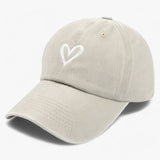 Damen Retro bestickte Baseballkappe mit verstellbarem Riemen – Khaki