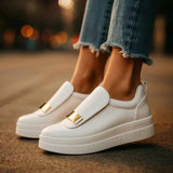 Plateau Loafer Damen – Weiß