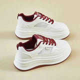 Plateau Sneaker Damen – Rot