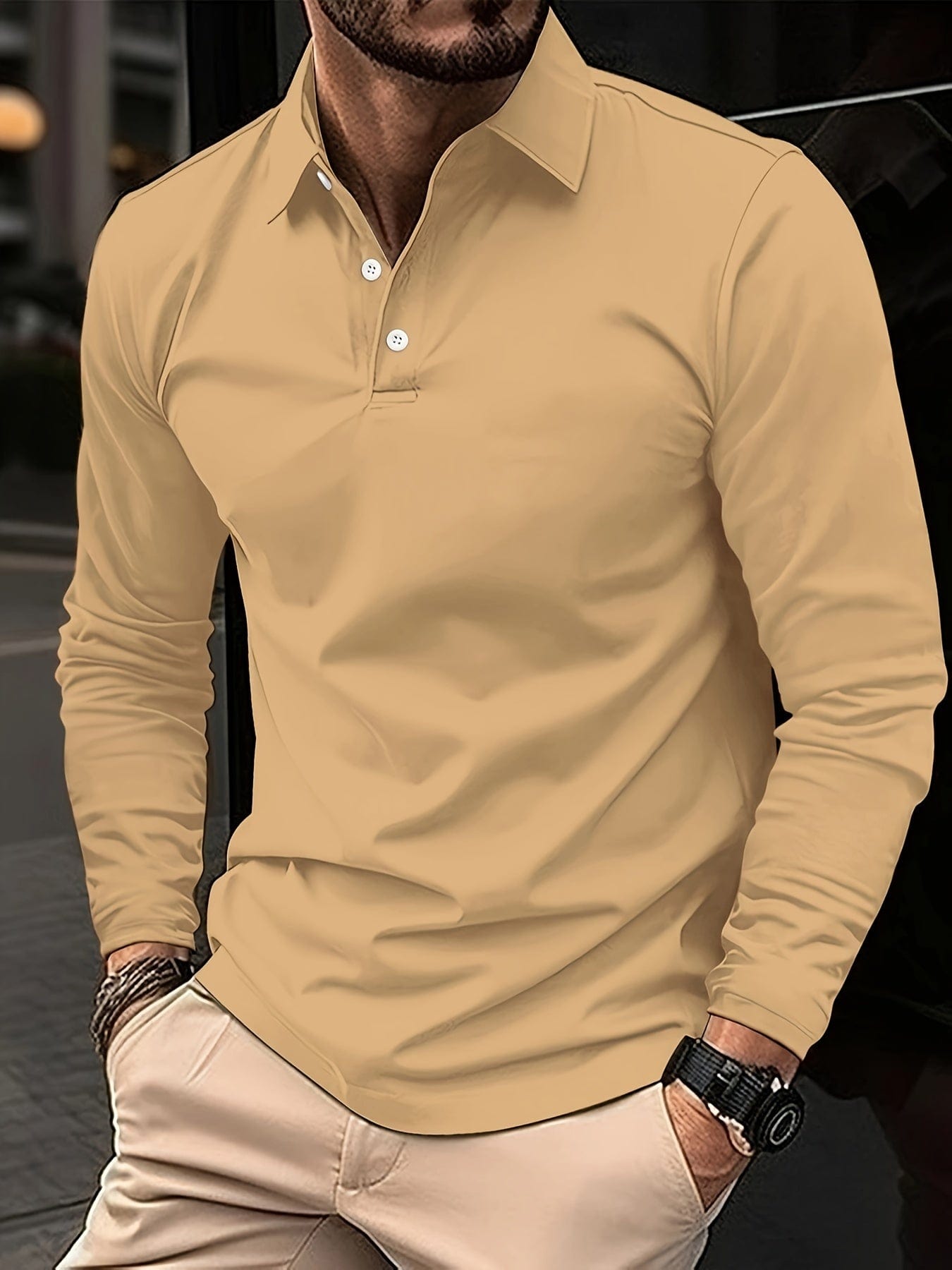 Jarren | Langärmliges Poloshirt