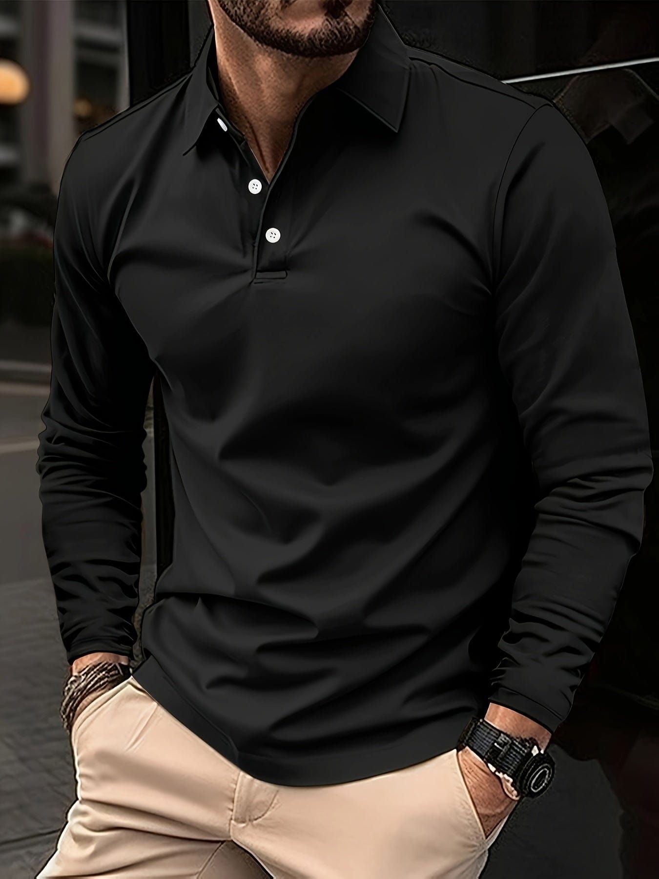 Jarren | Langärmliges Poloshirt