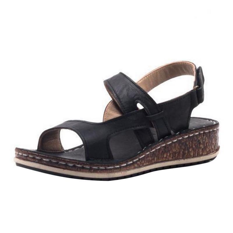 Damen Freizeit Verstellbaren Riemen Sandalen | Offener Zeh