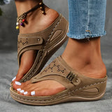 Hannah | Modische Sandalen Damen Bunt Look – Braun