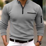 Pullover Herren Mit Stehkragen Slim Fit – Grau