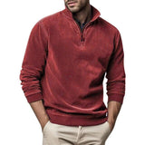 Pullover Herren mit Stehkragen – Rot