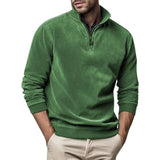 Pullover Herren mit Stehkragen – Grün