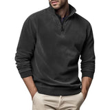 Pullover Herren mit Stehkragen – Schwarz