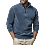 Pullover Herren mit Stehkragen – Blau