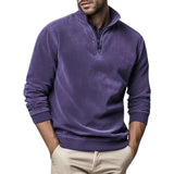Pullover Herren mit Stehkragen – Lila