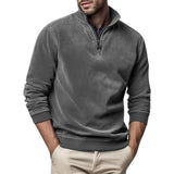 Pullover Herren mit Stehkragen – Grau