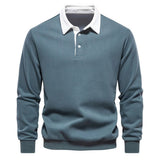 Pullover Herren Regular Fit mit Polokragen – Grün