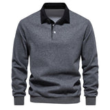 Pullover Herren Regular Fit mit Polokragen – Grau