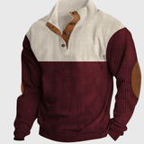 Pullover Herren Stehkragen Regular Fit – Rot