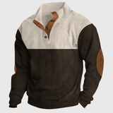 Pullover Herren Stehkragen Regular Fit – Braun