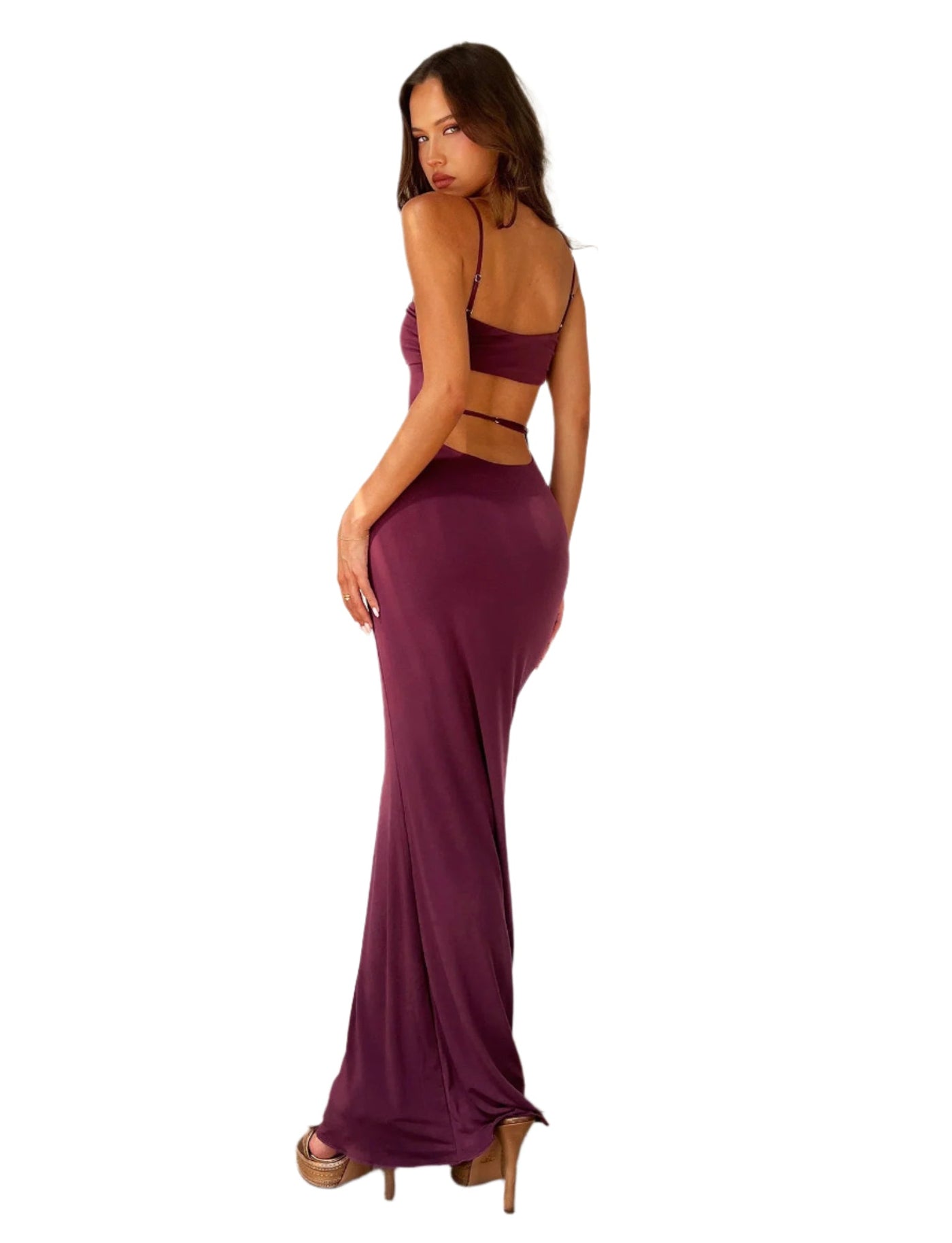 Marriane - Spaghetti-Träger-Maxikleid