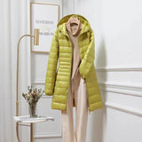 Ragnora | Damen Gesteppte Kapuzenjacke Winterjacke – Gelb