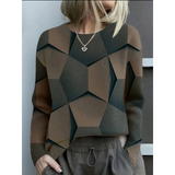 Rebecca | Damen Pullover mit 3D Muster – Schwarz