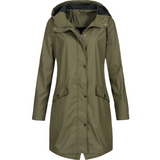 Regenjacke Damen Lang – Grün