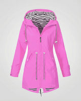 Regenmantel Damen Kapuze – Rosa
