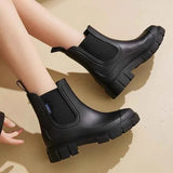 Regenstiefeletten Damen – Schwarz