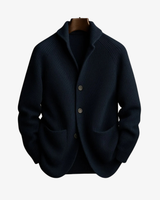 Reimfried | Herren Strickjacke mit Knopfleiste – Marineblau