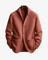 Reimfried | Herren Strickjacke mit Knopfleiste – Rosa