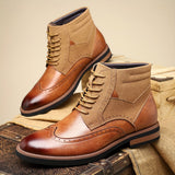 Reimund | Herren Schnürstiefeletten Brogue Boots – Gelb