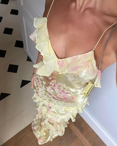 Elegantes ärmelloses Maxikleid – fließend, Sommerhochzeits-Kleid