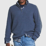 Robert | Herren Lässige Pullover mit Reißverschluss – Blau