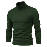 Rollkragenpullover Herren Klassisch – Grün